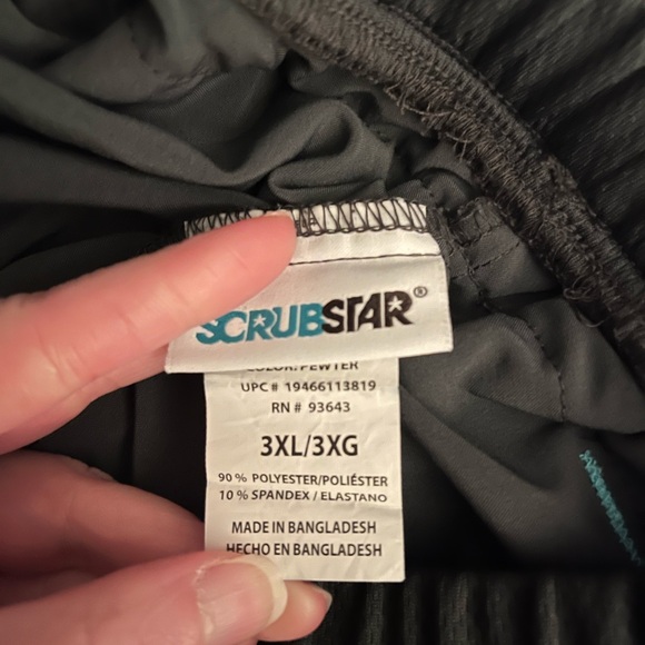 Scrubstar scrub pants. Color black. Size 3XL. - Picture 2 of 2